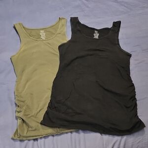 George Maternity Olive and Black Tank Tops